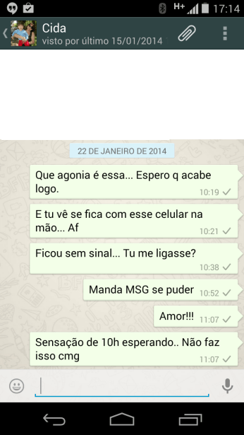 Mensagens não lidas do Whatsapp.